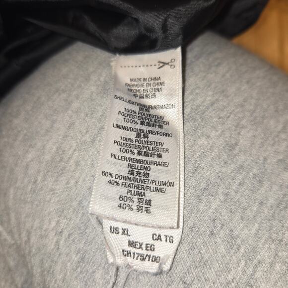 Juicy Couture Jacket Juniors XL Black Down Puffer back Ruffle READ - Picture 9 of 10